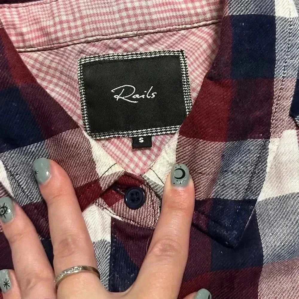 Rails Kendra Button Down In Maroon Check - image 6